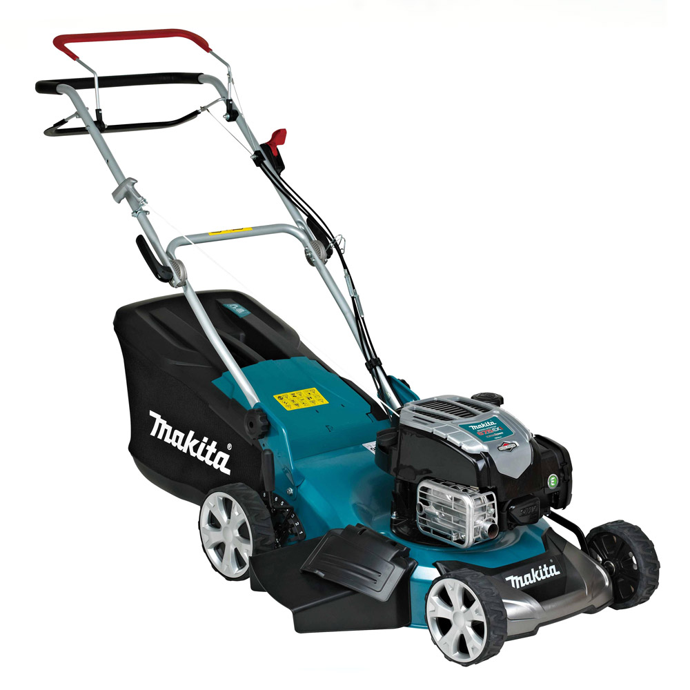 Makita PLM4631N2 Self Propelled 46cm Petrol Lawn Mower Campey Turf