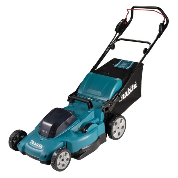 Makita Brushless 18Vx2(36V) Lawn Mower 53cm with 2x 5.0Ah batteries and DC18SH Twin charger